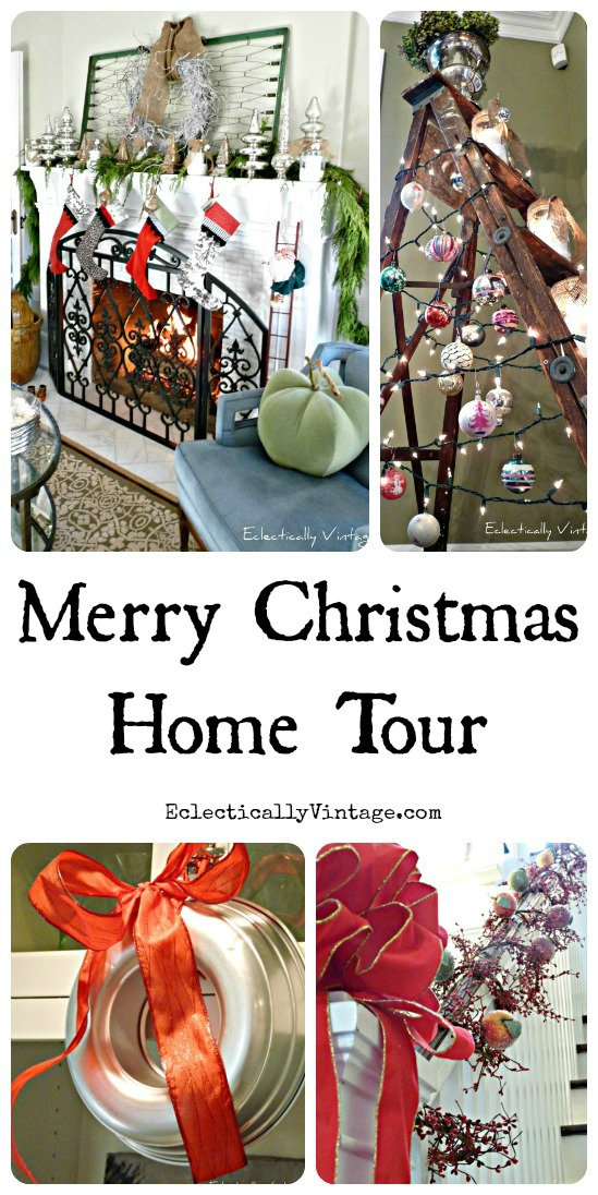 Merry Christmas Home Tour - tons of great Christmas decorating ideas! kellyelko.com