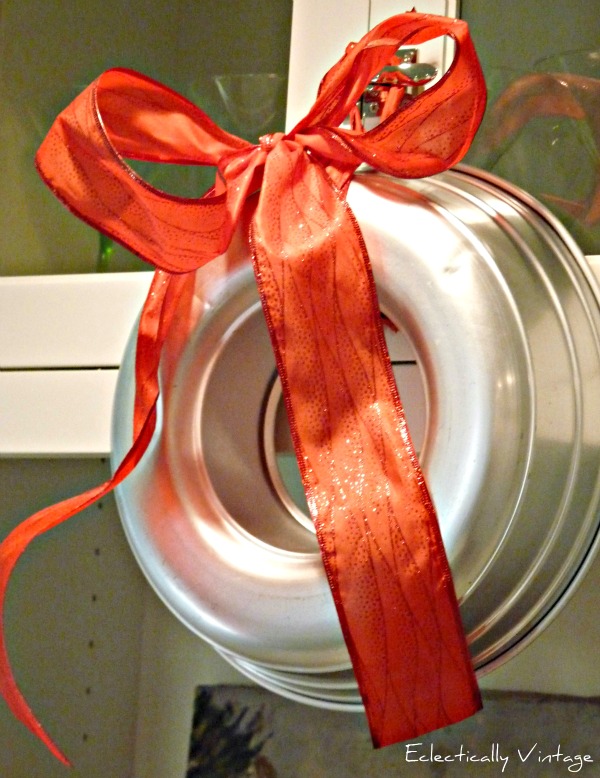 Christmas Open House Tour - filled with tons of unique Christmas decorating ideas like this bundt pan wreath!  kellyelko.com