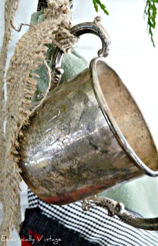 Silver Baby Cup on Christmas Stocking