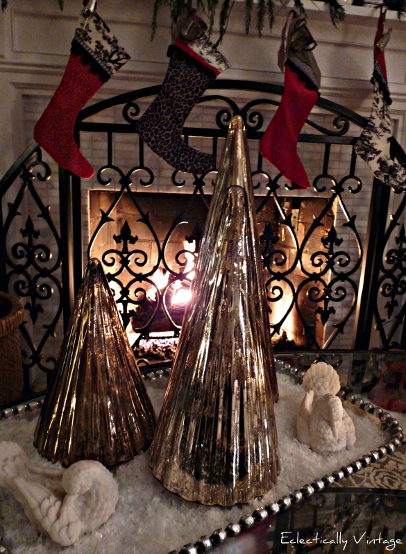 Christmas Fireplace - and Holiday House Tour