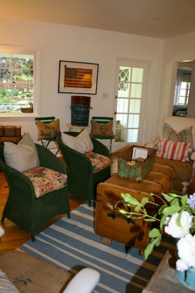 Family room filled with the most amazing vintage pieces