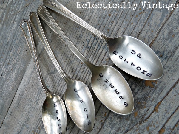 Vintage Stamped Spoons - Make Great Gift kellyelko.com