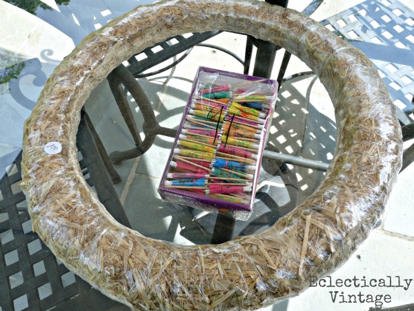 Summer Parasol Wreath supplies!  kellyelko.com