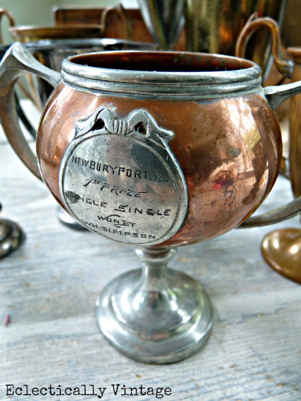 Vintage loving cups - see this beautiful collection kellyelko.com
