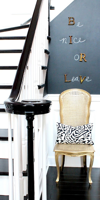 Charming House Tour filled with fabulous ideas like this chalkboard entry wall!
