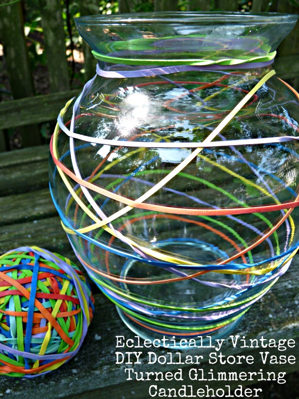 Great glass crafts - Dollar store vase turned mercury glass candle holder. kellyelko.com