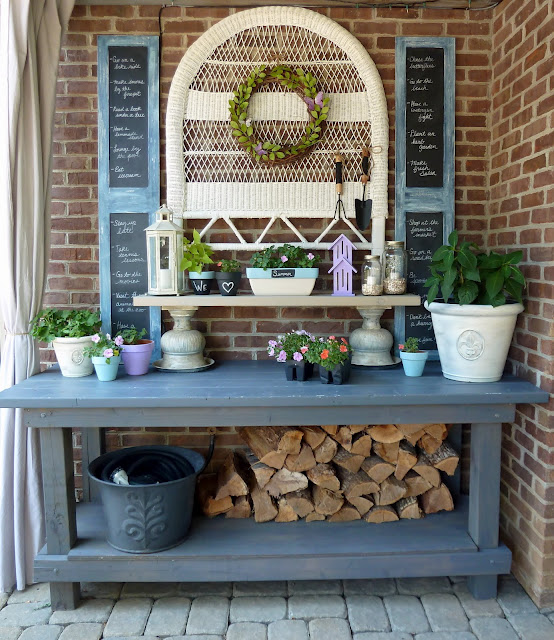 Charming House Tour filled with fabulous ideas like this gorgeous potting bench