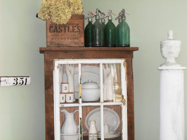 What's better than an old ironstone and seltzer bottle collection? kellyelko.com