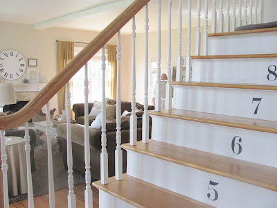 Numbered stair risers in this stunning coastal home kellyelko.com