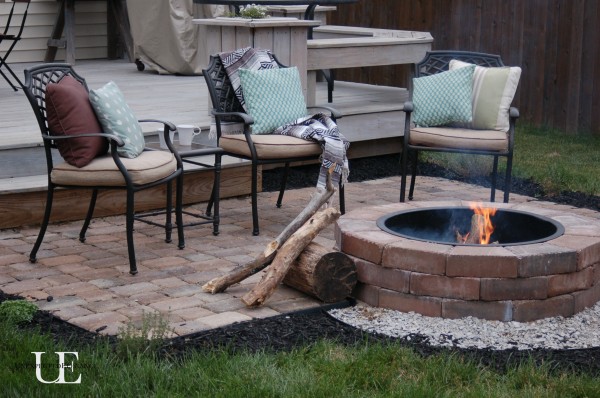 Farmhouse Industrial House Tour - the perfect mix.  Including the perfect patio with this DIY fire pit