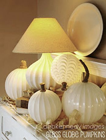 make pumpkins from old lights