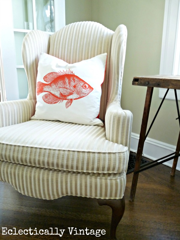 Eclectically Vintage Lava Fish Pillow