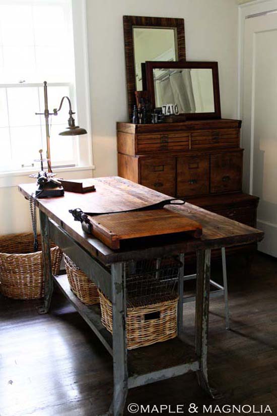 Farmhouse Guest Cottage Tour - love the industrial studio space.  It's gorgeous!  