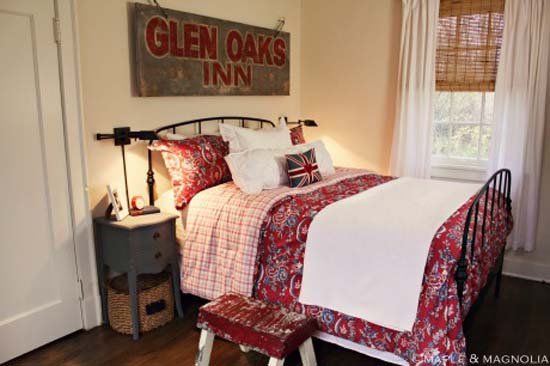 Farmhouse Guest Cottage Tour - love the bedroom sign.  It's gorgeous!  