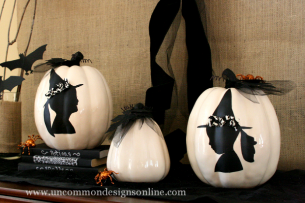 Halloween pumpkin silhouette craft