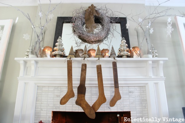 Christmas Mantel decorating