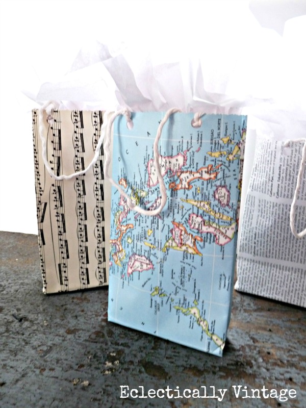 DIY Gift Bags out of any paper kellyelko.com