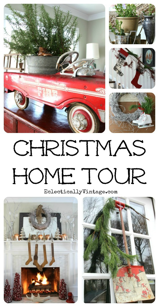 Christmas Home Tour - such creative ideas!  kellyelko.com