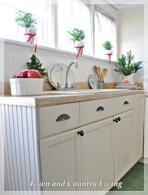 Simple Christmas Kitchen - part of a beautiful house tour