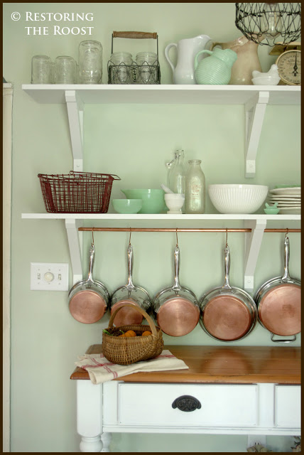 Open shelves in Kitchen