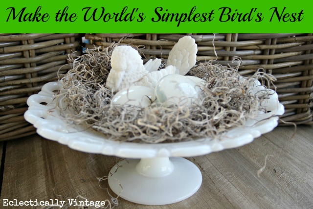 DIY tutorial for a Spring Nest with handmade Robins Eggs using