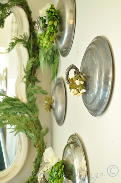 Silver Lid Plate Wall - one of 20+ creative plate walls at kellyelko.com