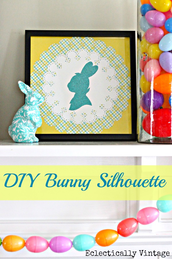 Make this cute Peter Cottontail bunny silhouette kellyelko.com