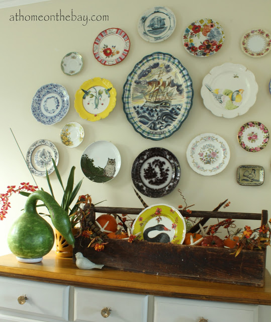 Colorful Plate Wall - one of 20+ creative plate walls at kellyelko.com