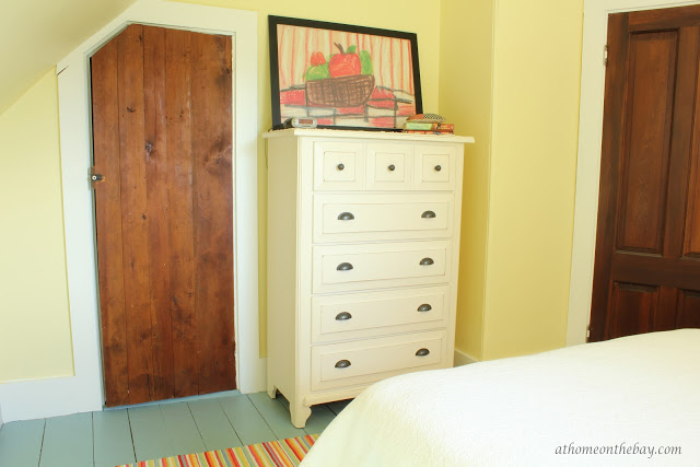 Cottage tour filled with great ideas - love the blue painted floors!