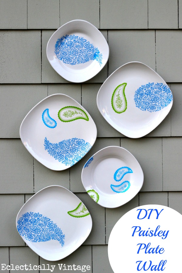 DIY Plate Wall - just one of the many ways you can customize your own plate wall!  kellyelko.com