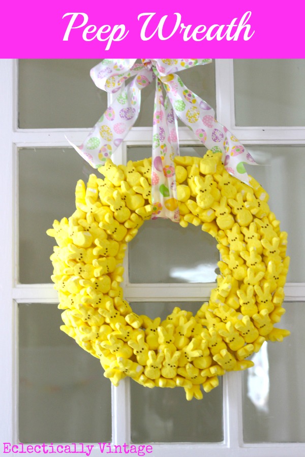 Eclectically Vintage peeps wreath crafts kids