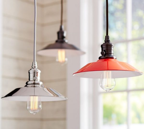 Pottery Barn Classic Pendant lights via Eclectically Vintage