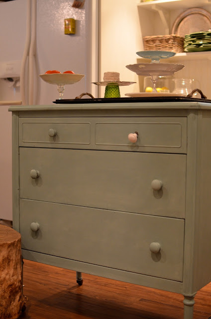 Flea Market Fabulous house tour - you don't want to miss this!  Love this dresser tired kitchen island!