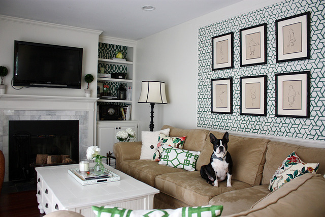 Stenciled statement wall - and a fabulous house tour