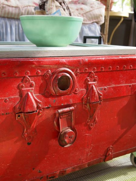 Flea Market Fabulous house tour - you don't want to miss this!  Love this painted old trunk