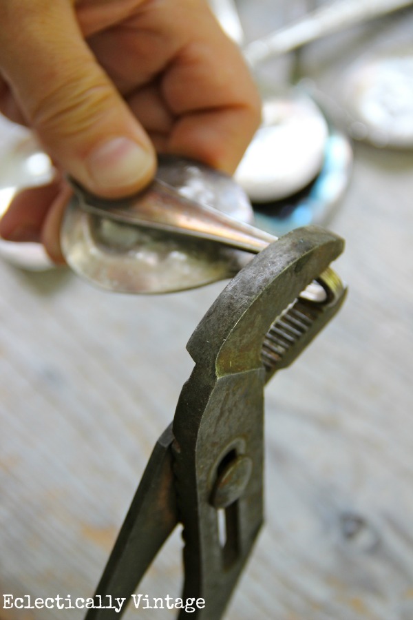 How to Stamp Silver - and a DIY Stamped Silver Spoon Keychain - these are so cute!  kellyelko.com