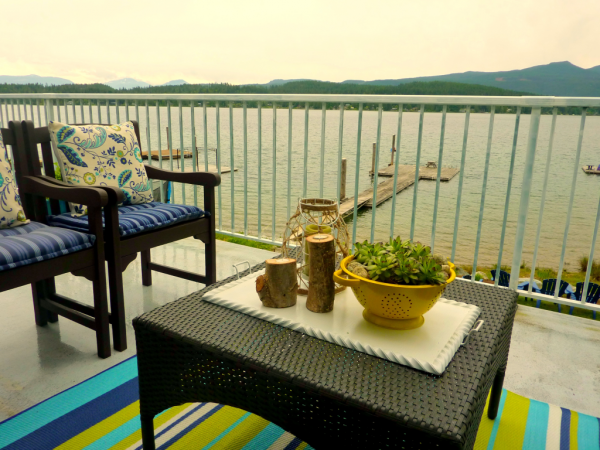 Colorful Lake House tour filled with tons of great DIY ideas!  And that view!