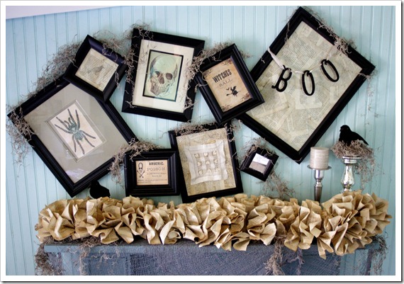 Top 10 Halloween Mantel Ideas - I love every single one!  kellyelko.com