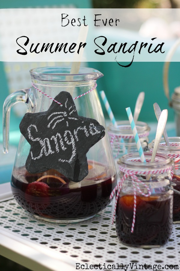 Best Ever Summer Sangria Recipe - it's pure perfection - Cheers!  kellyelko.com