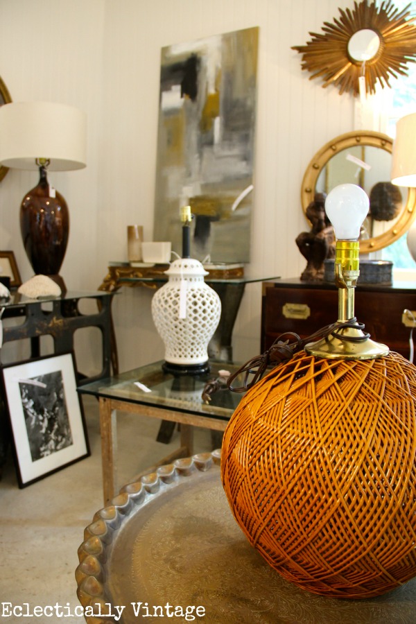 See how to throw a chic garage sale - tons of pics from farmhouse to mid century modern!  kellyelko.com