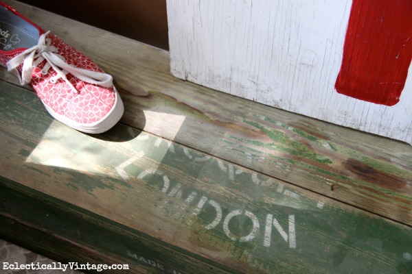 Vintage croquet set - love how it's repurposed in the house!  kellyelko.com