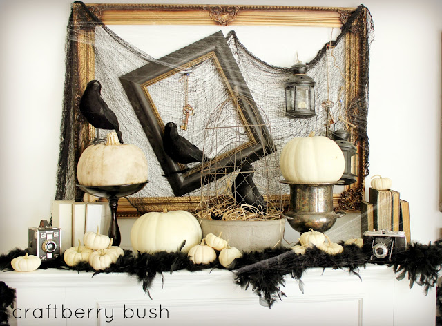 Top 10 Halloween Mantel Ideas - I love every single one!  kellyelko.com