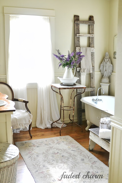Country Cottage Bathroom - love the details