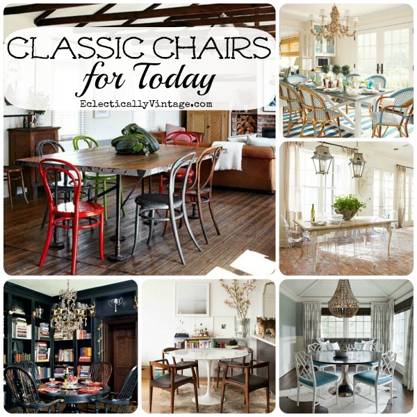 Classic Chairs for Today - these stand the test of time ... with style!  kellyelko.com