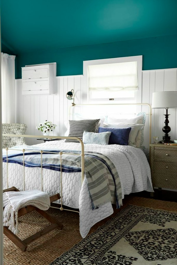 Country Living Magazine House of Year - beach bungalow bedroom by Emily Henderson