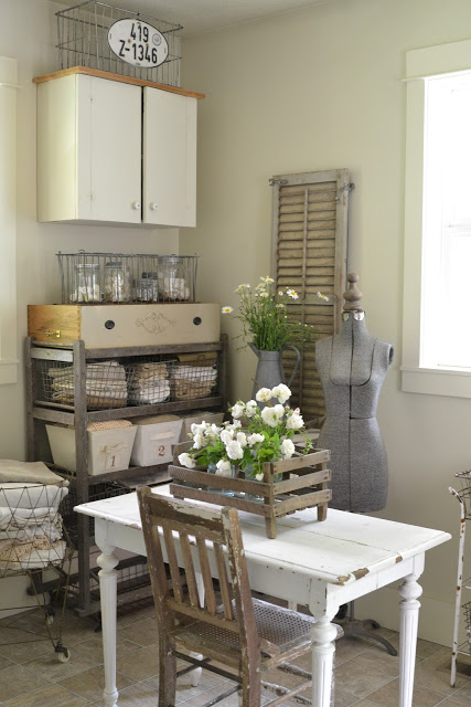 Vintage storage - part of this cottage tour