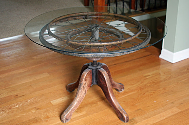 10 Creative Repurposing Ideas - including this wheel table!