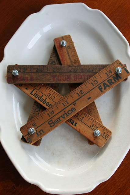 10 Creative Repurposing Ideas - including this mini yardstick star!