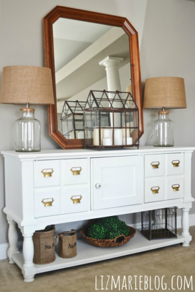 Card Catalog console table - see how to make your own