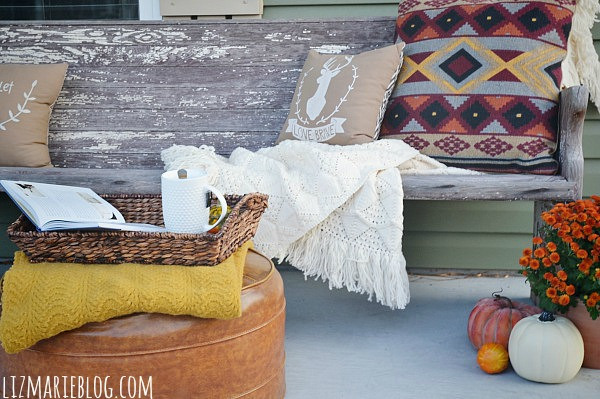 Rustic Front Porch - part of a gorgeous house tour